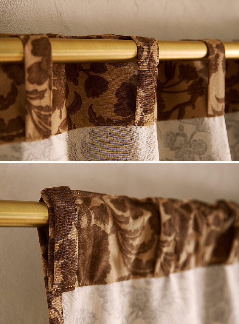 Sepia flowers curtain One panel 140 x 220 cm product image 3