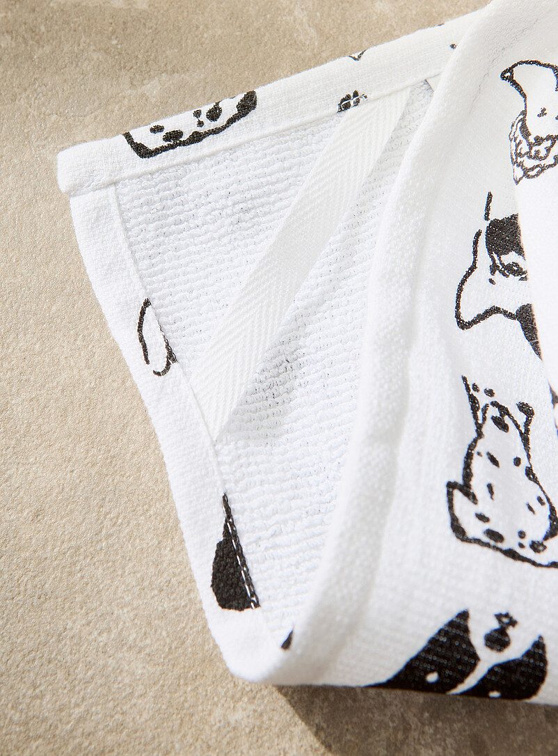 Drawn dogs tea towel product image 3