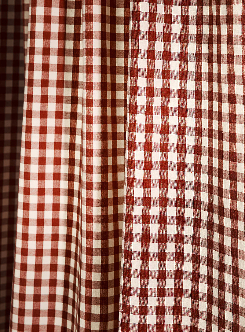 Soothing gingham check curtain One panel 140 x 220 cm product image 2