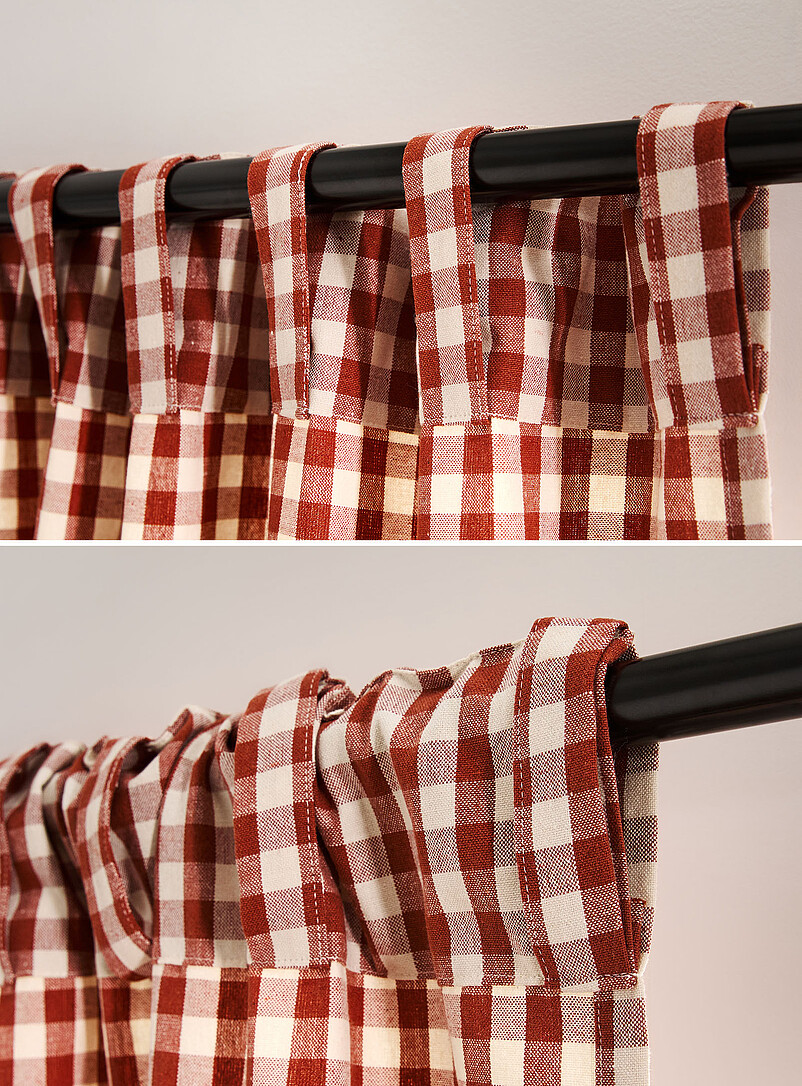 Soothing gingham check curtain One panel 140 x 220 cm product image 3