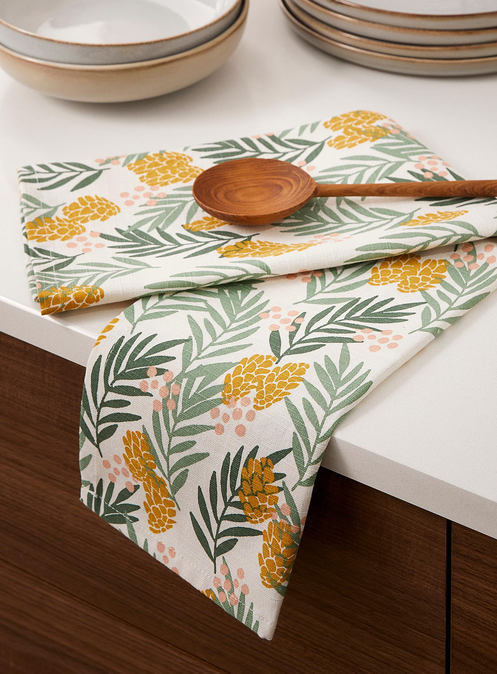 Simons Maison - Summer foliage recycled fibre tea towel