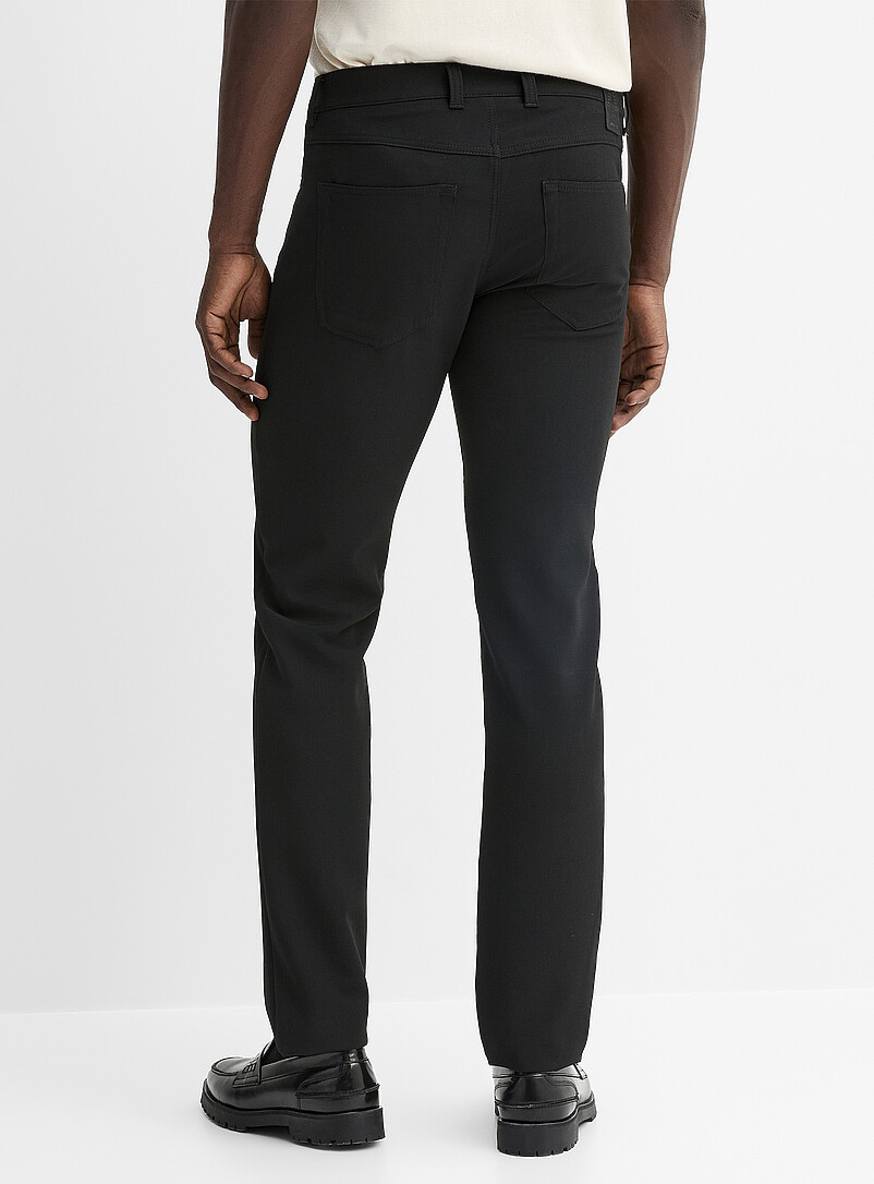 Alberto: Le pantalon lavable 5 poches Coupe r&eacute;guli&egrave;re Noir pour homme