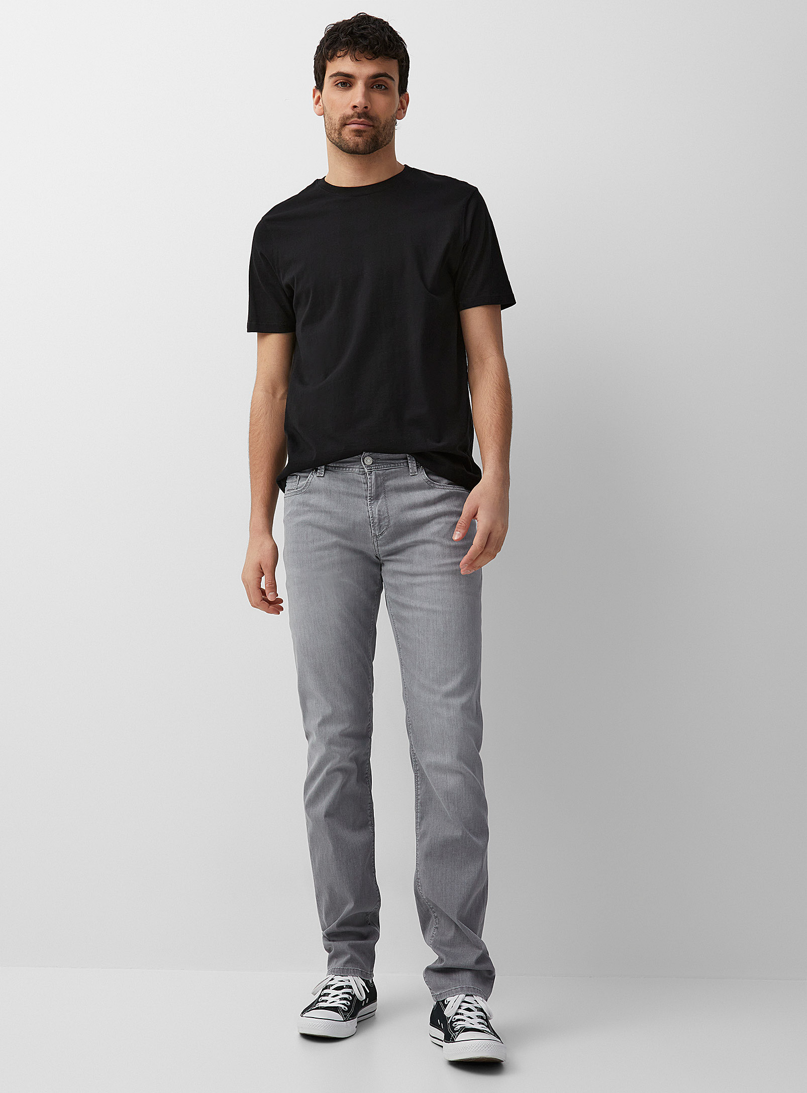 Le 31 - Men's Lightweight ash-grey jean Straight fit