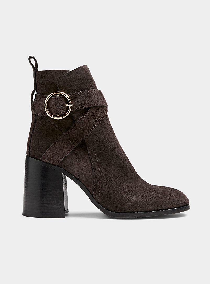 See by Chloé Dark brown Lyna heeled ankle boots Women for women