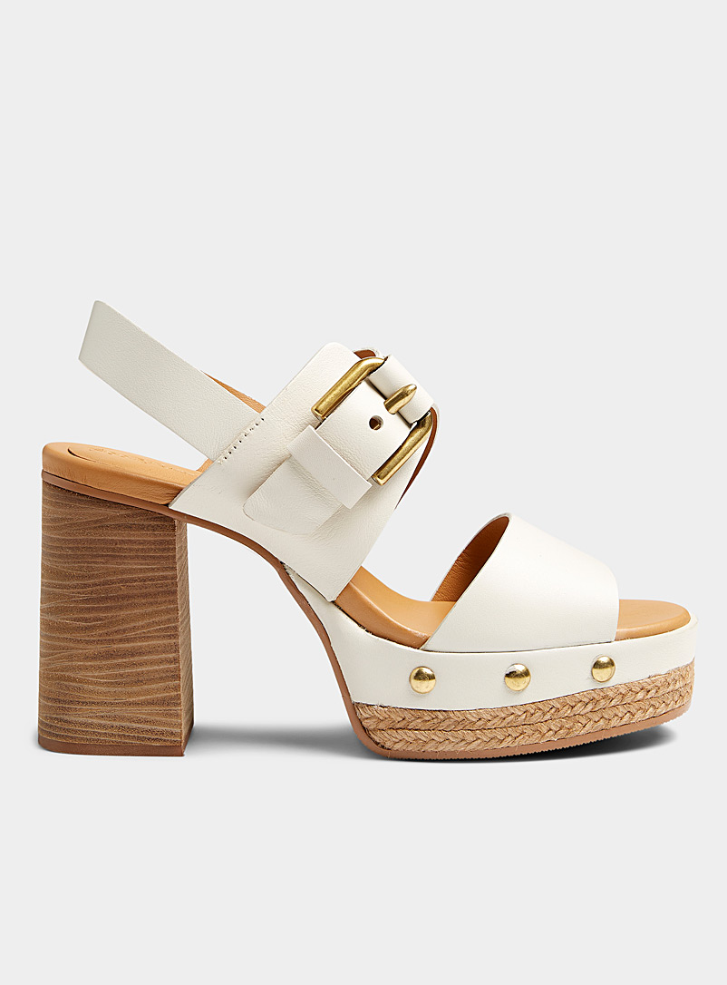 See by Chloé Ivory White Joline platform heeled sandals Women for women