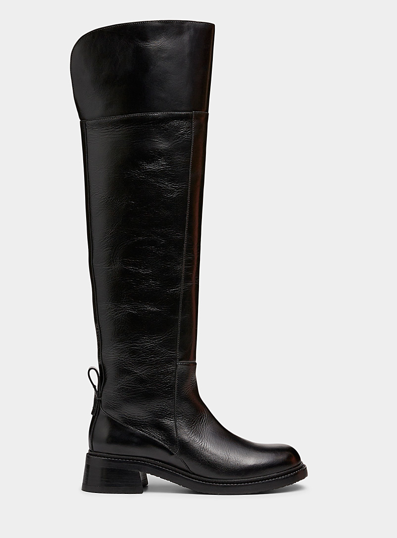 See by Chloé Black Bonni knee-high heeled boot Women for women