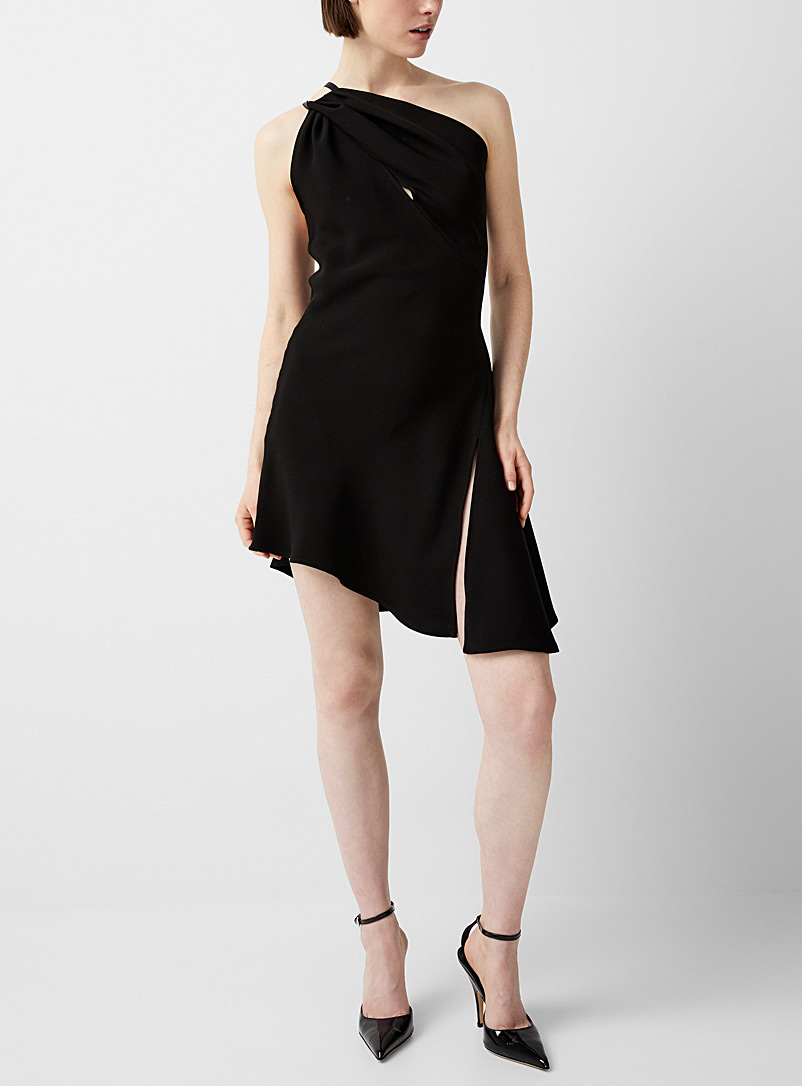 UNTTLD Black Ariane asymmetrical dress for women