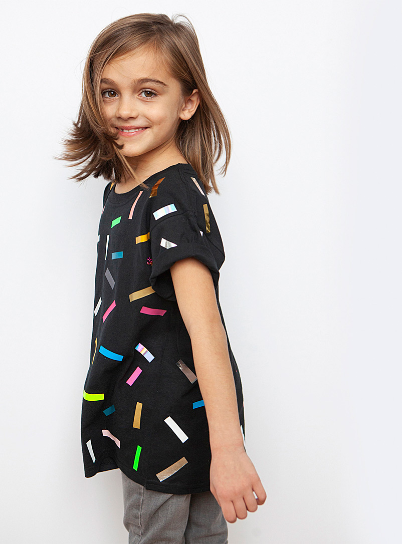 OKAYOK: Le t-shirt confettis Enfant Noir