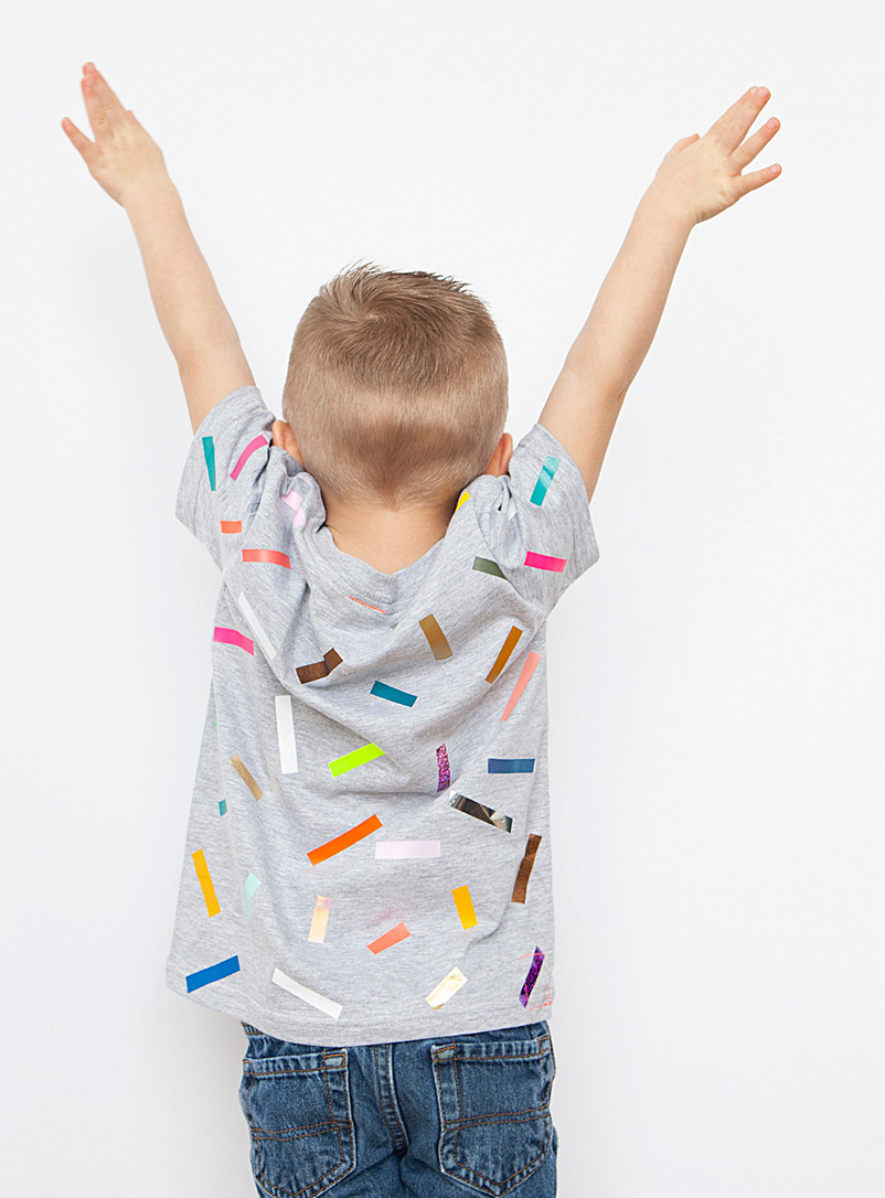 OKAYOK: Le t-shirt confettis Enfant Gris
