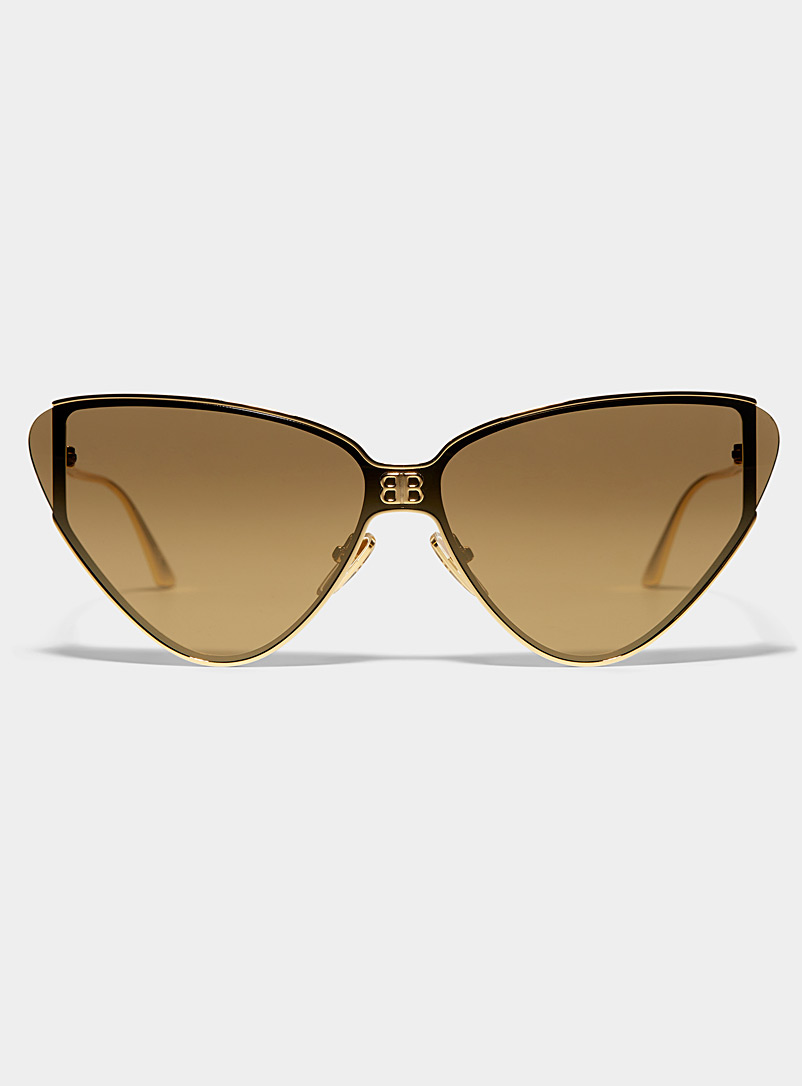 Balenciaga Golden Yellow Cat-eye golden sunglasses for men