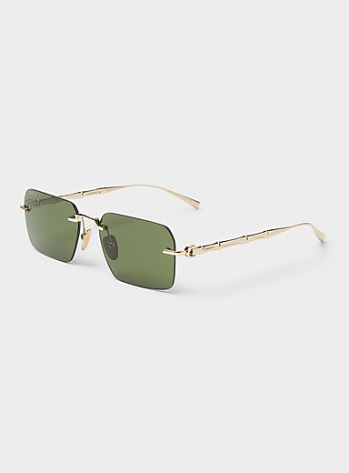 Les lunettes de soleil rectangulaires bambou