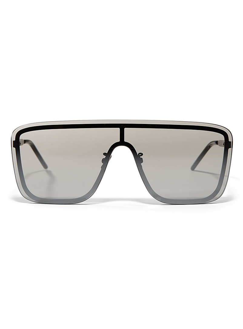 Saint Laurent Black Black shield sunglasses for men