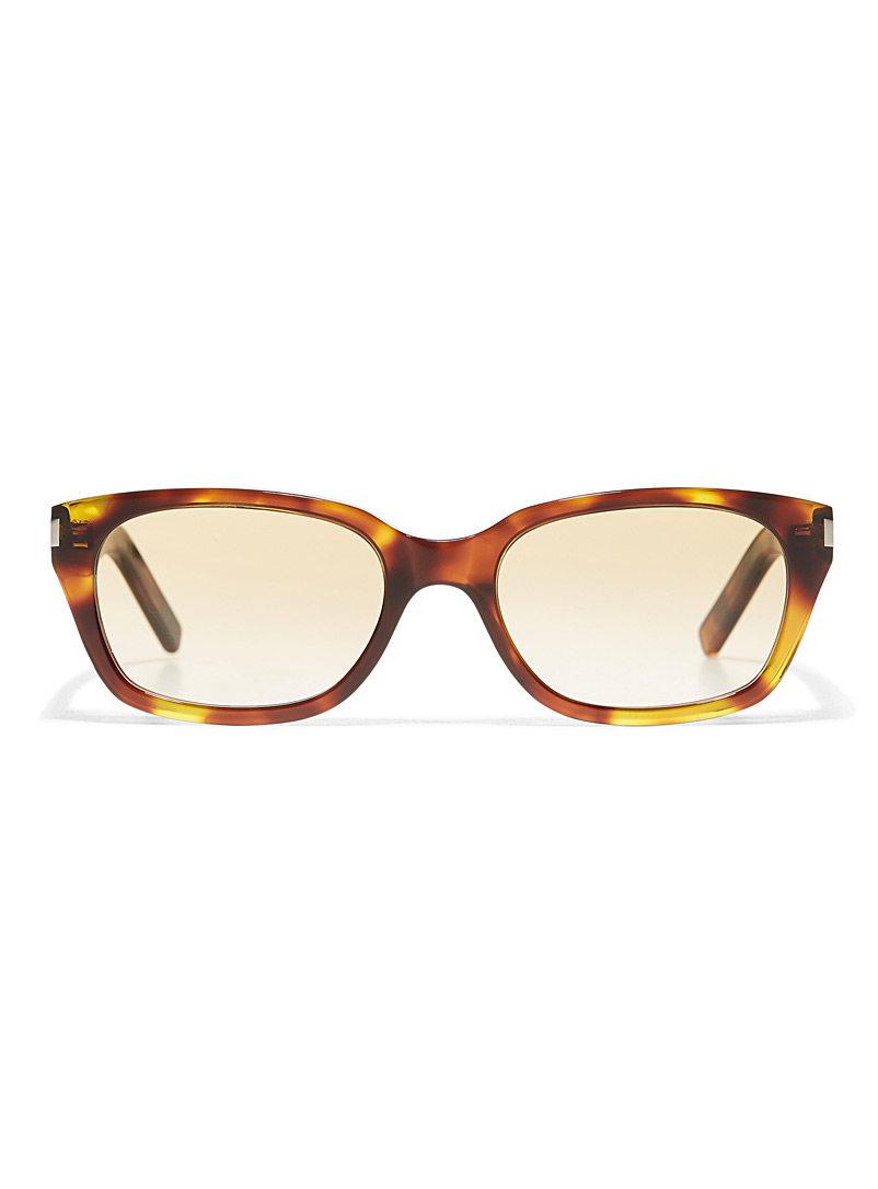 Saint Laurent Brown Tortoiseshell square sunglasses for men