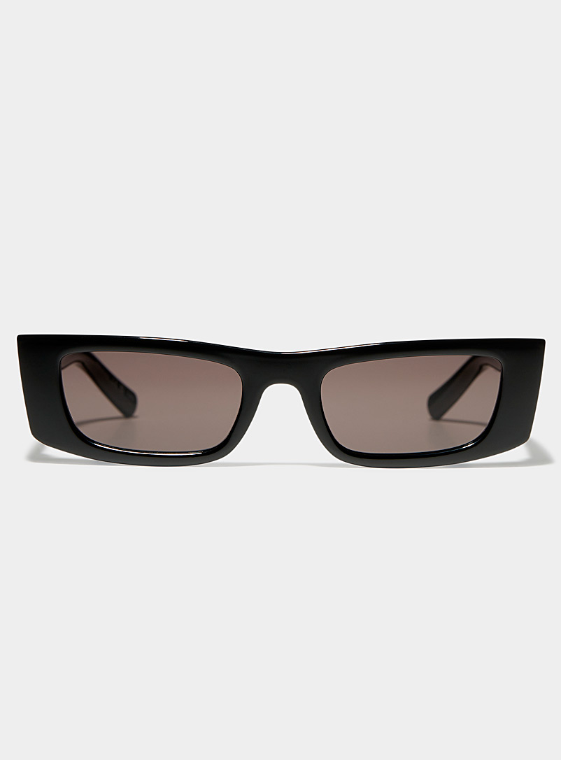 Saint Laurent: Les lunettes noires rectangulaires Noir pour homme