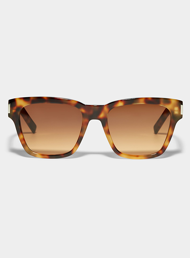 Saint Laurent Brown Turtle shell sunglasses for men
