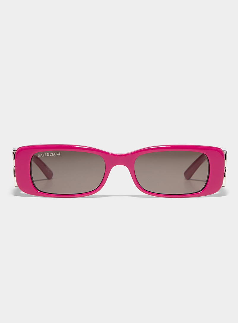 Balenciaga Pink Fuchsia rectangular sunglasses for men