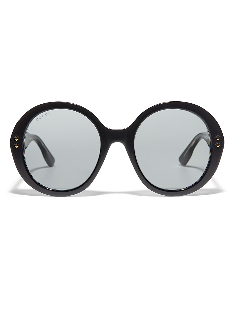 Gucci: Les lunettes de soleil rondes imposantes Noir pour femme