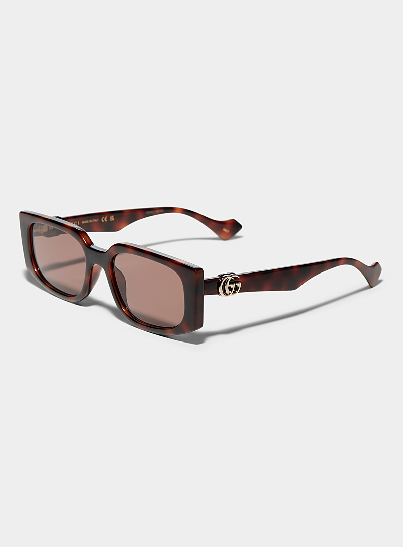 Gucci Taupe Designer minimalist sunglasses for women