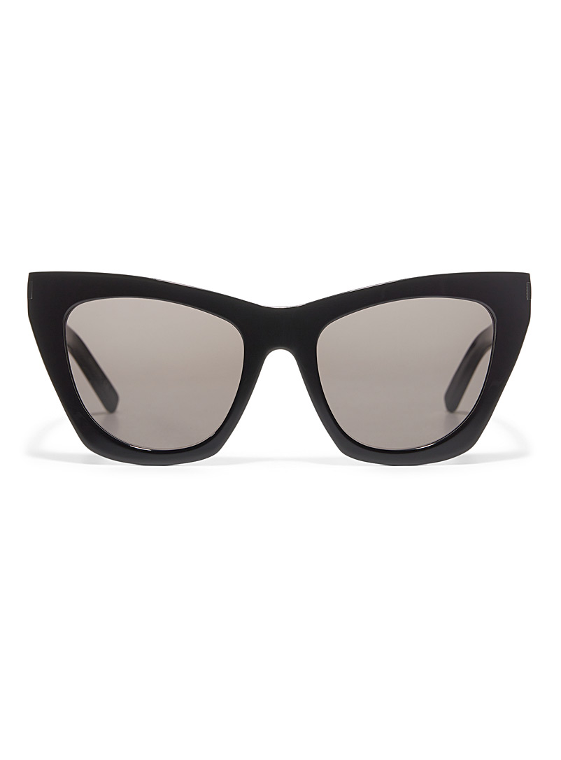 Saint Laurent Black Shiny black cat-eye sunglasses for women