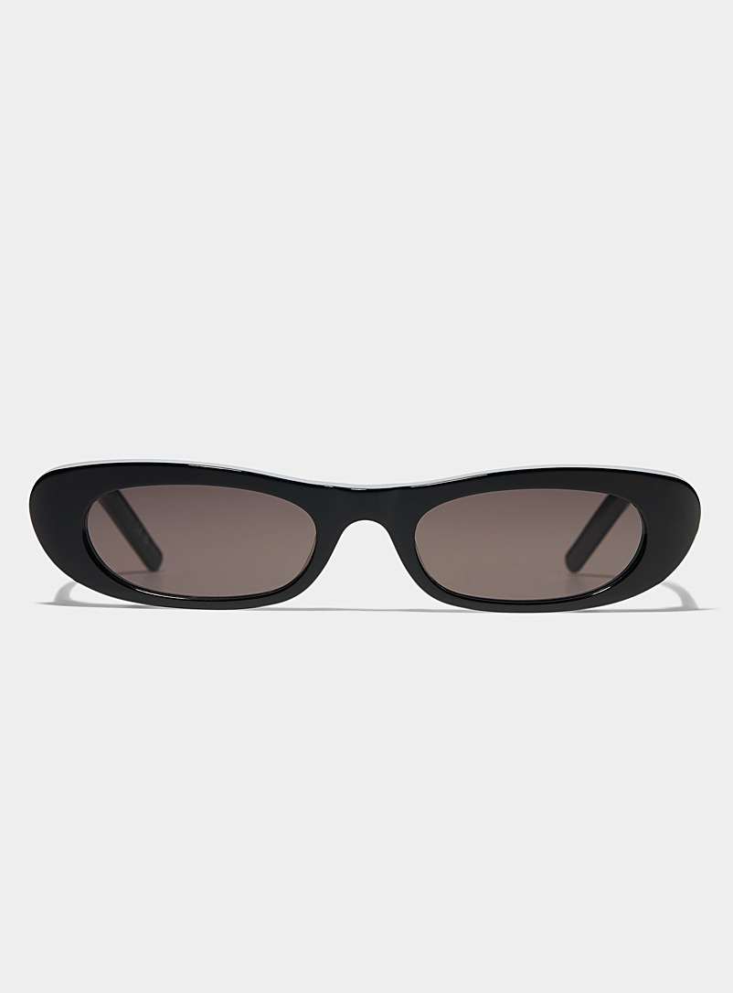 Saint Laurent Black Small elongated cat-eye sunglasses for women
