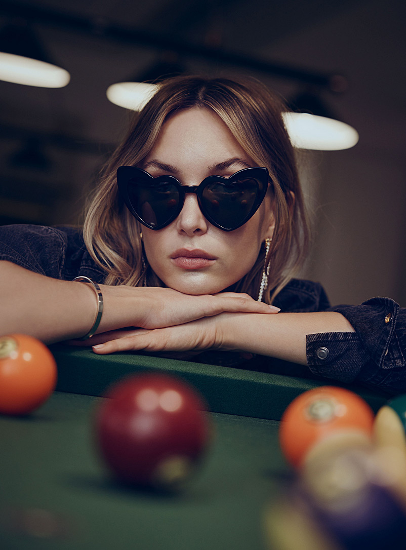 Saint Laurent Black Loulou sunglasses for women