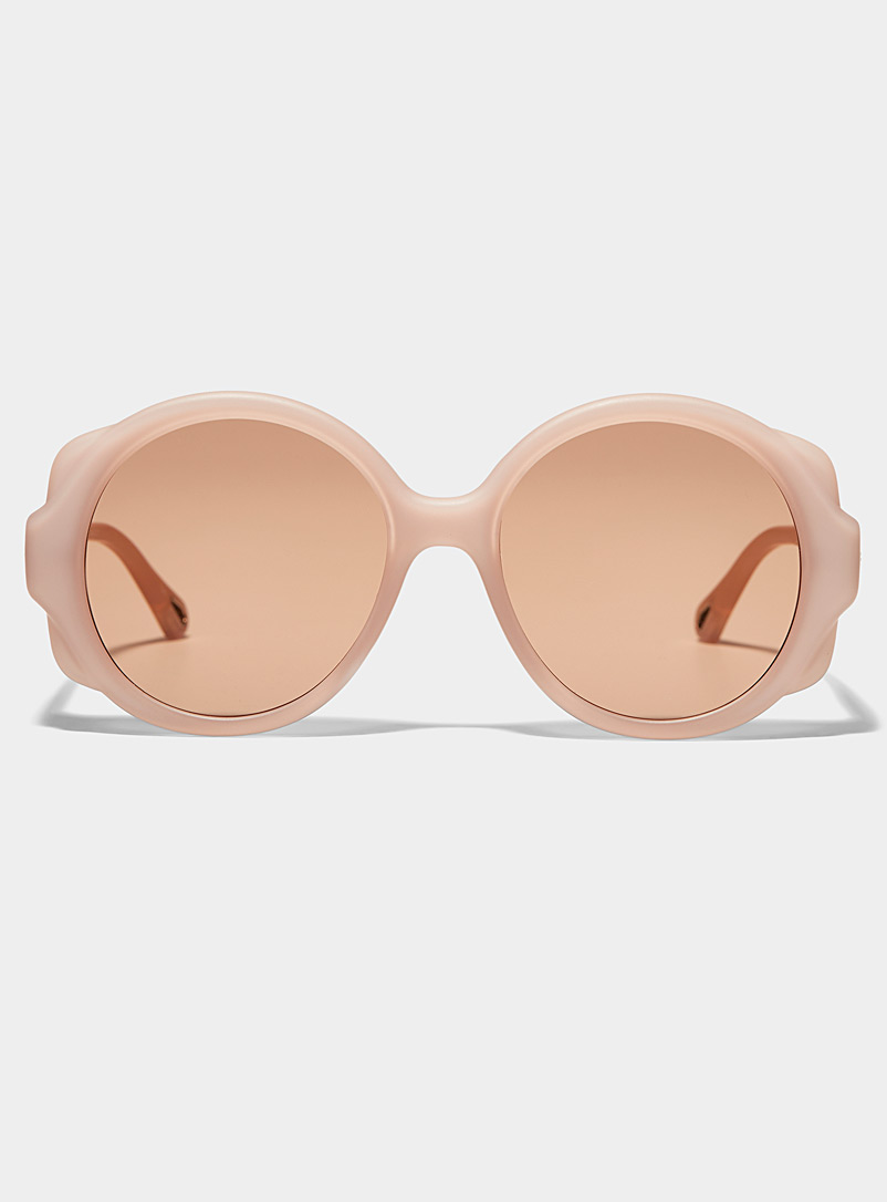 Chloé: Les lunettes de soleil rondes Mirtha Charbon pour femme