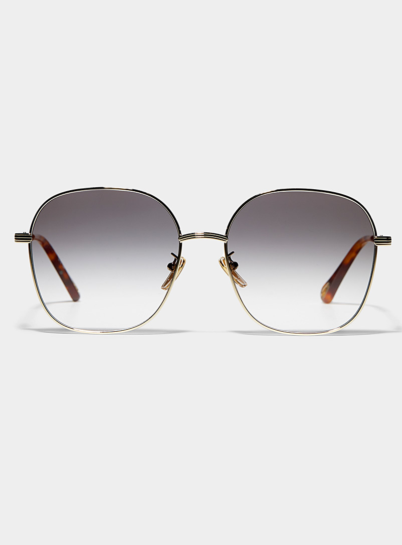 Chloé Oxford Gold metal square sunglasses for women
