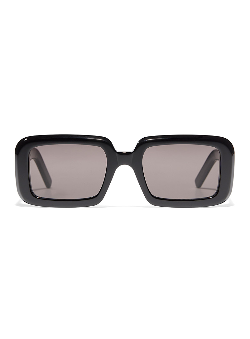 Saint Laurent: Les lunettes de soleil carrées arrondies noires Noir pour femme