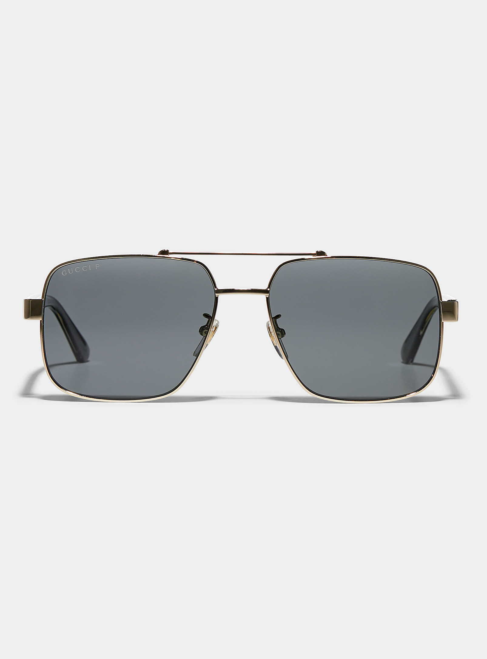 Gucci - Signature stripe aviator sunglasses