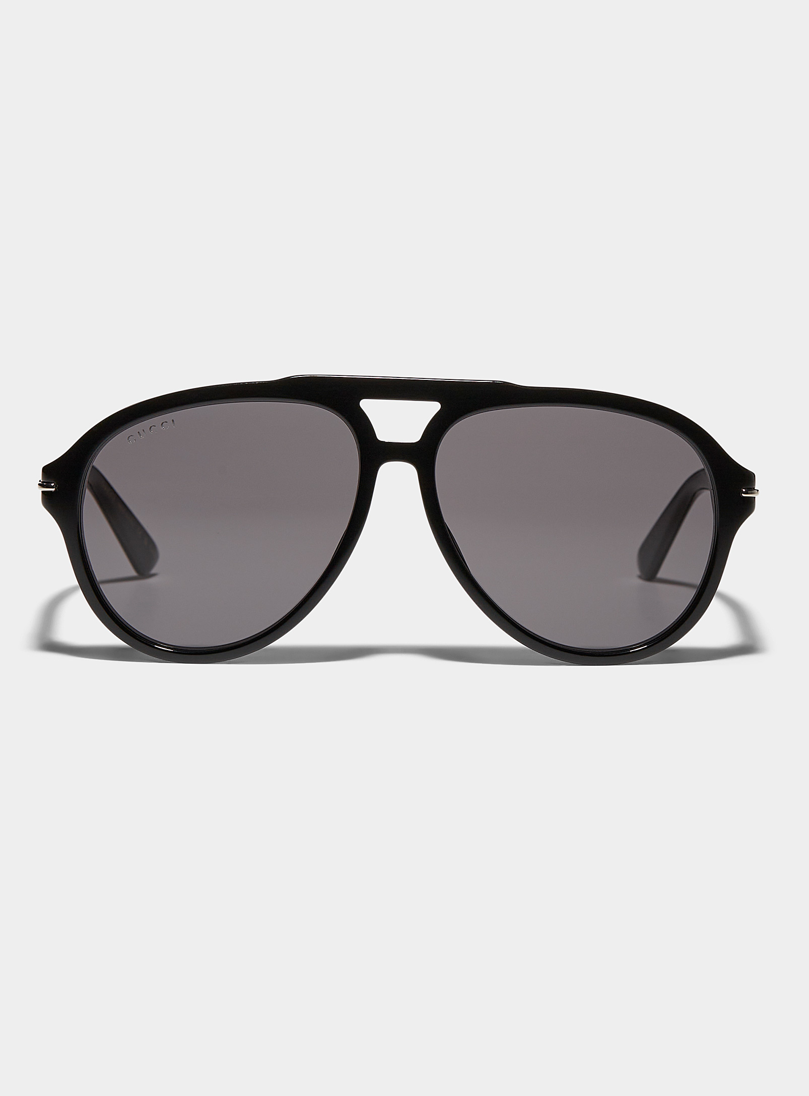 Gucci - Magnified navigator sunglasses