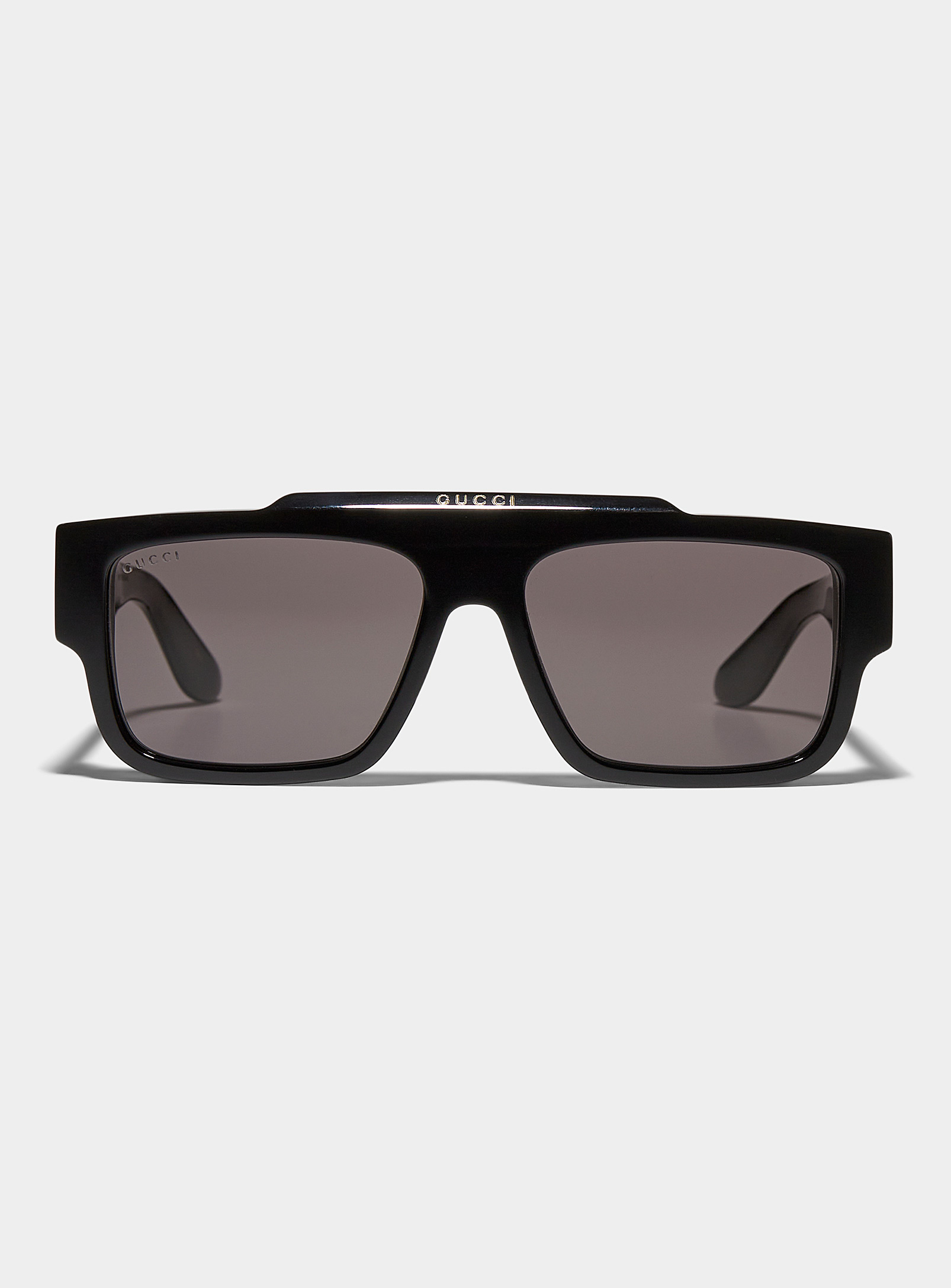 Gucci - Les lunettes de soleil rectangulaires pont signature