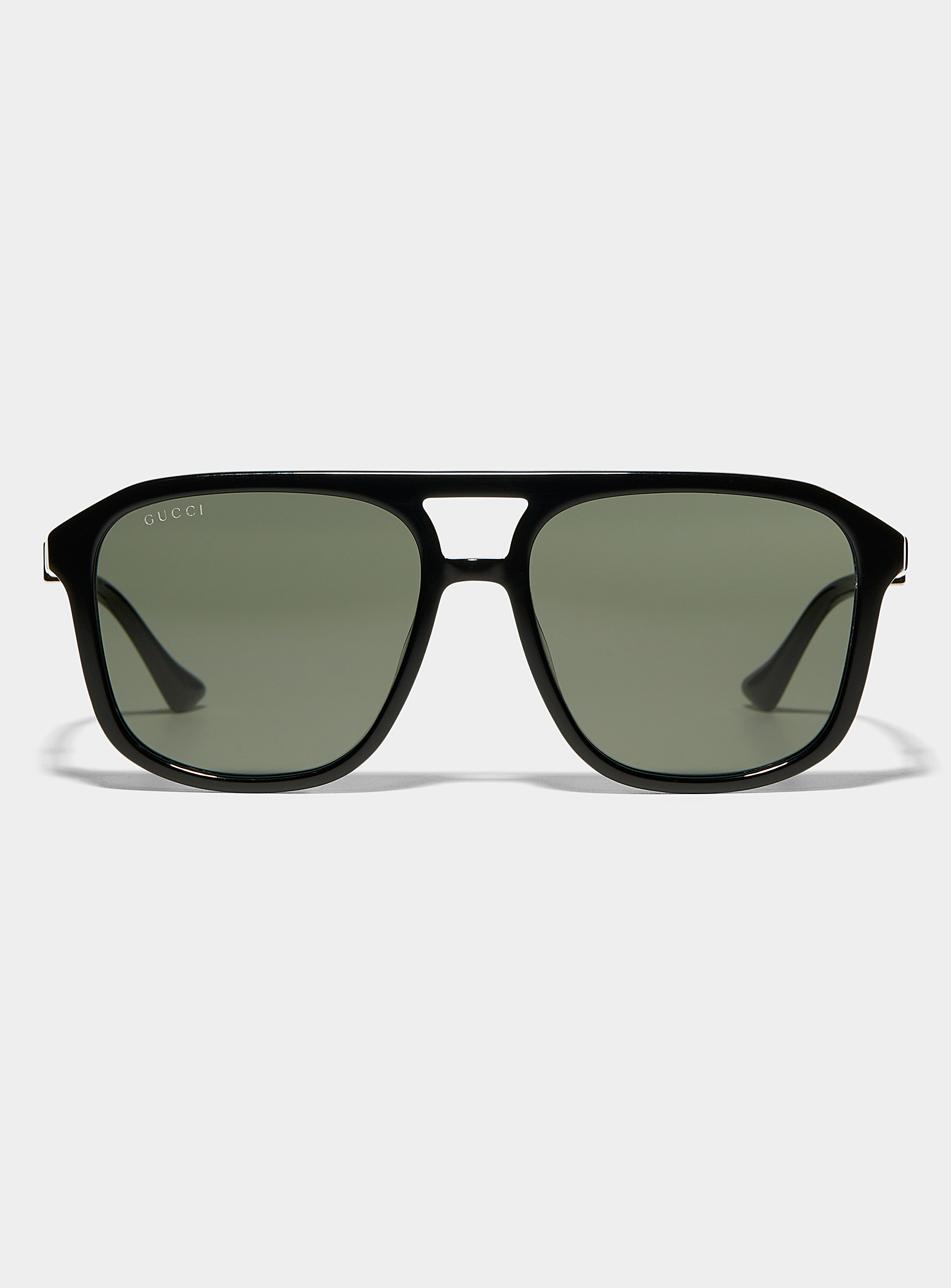 Gucci - Les lunettes de soleil aviateur branches signature