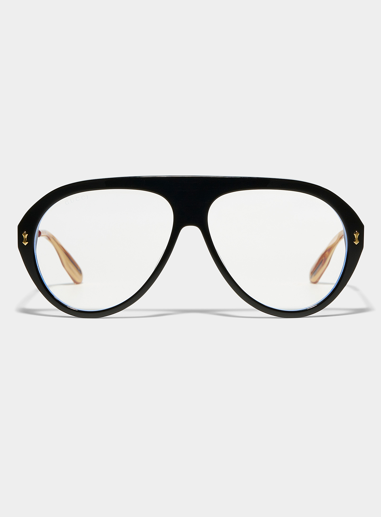 Gucci - Les lunettes aviateur branches dorées