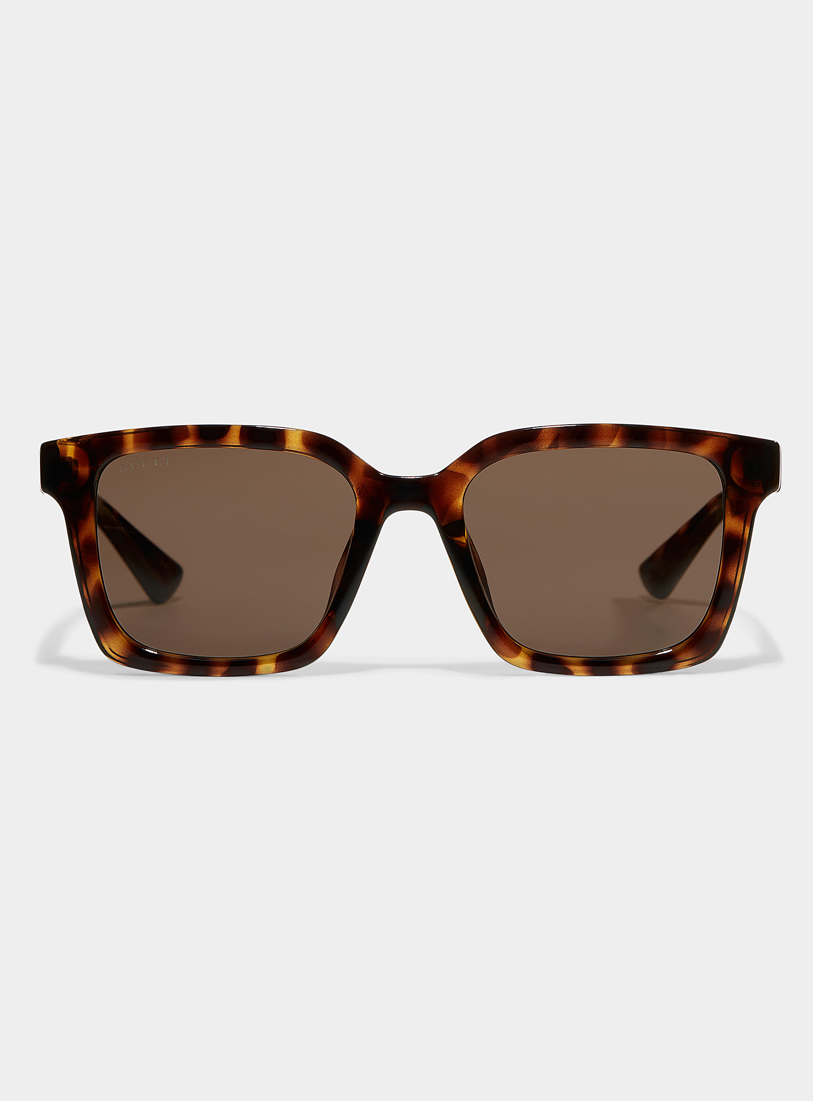 Gucci Monochrome Square Sunglasses In Brown