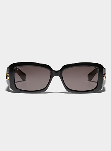gucci rectangular sunglasses black