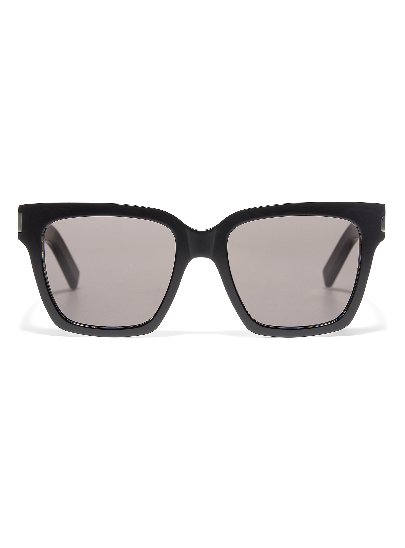 Saint Laurent - Les lunettes de soleil carrées noires lustrées