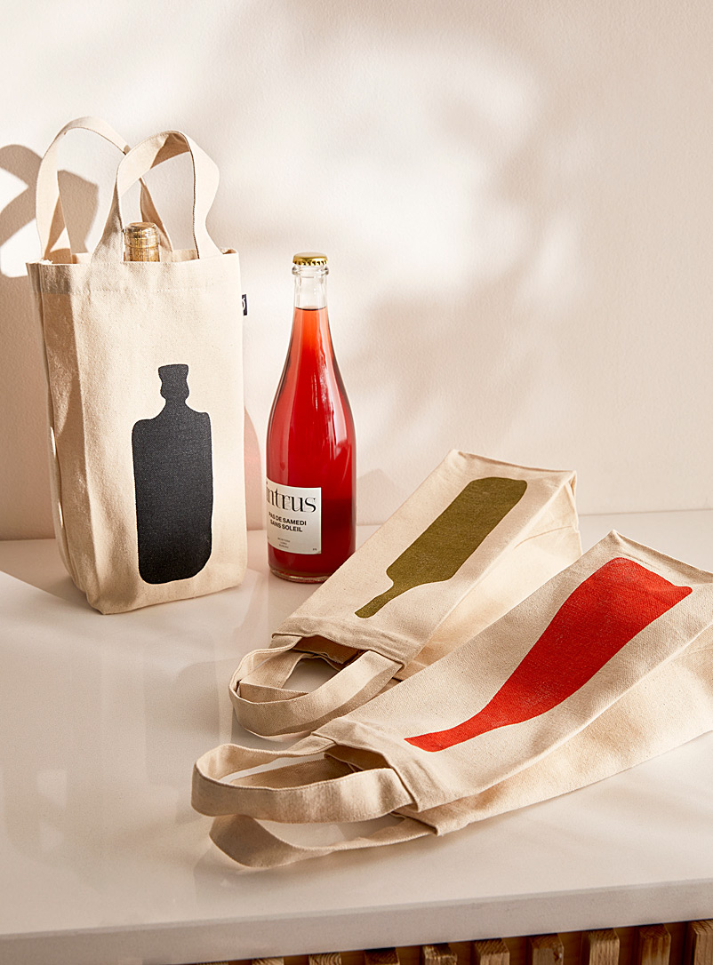 Simons Maison: Les sacs réutilisables pour bouteilles Ensemble de 3 Assorti