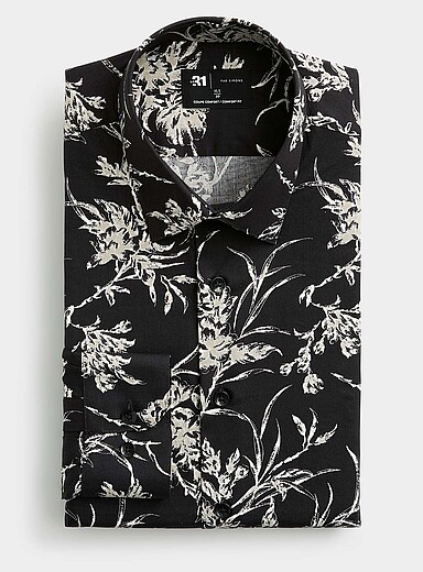 La chemise silhouettes florales <b>Coupe confort</b>