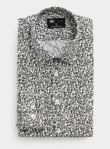 Le 31 Green Wildflower shirt <b>Slim fit</b> for men