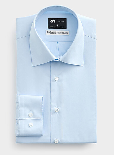 European fabric solid shirt <b>Standard fit</b>