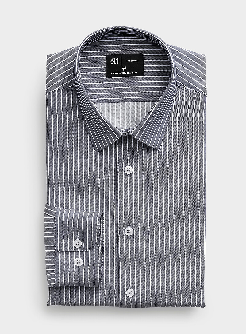 Denim-blue striped shirt Comfort fit product image 2