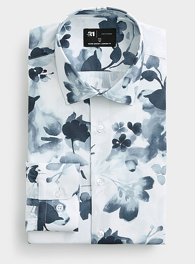 La chemise ombres florales <b>Coupe confort</b>
