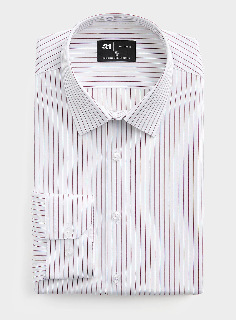 Two-tone fine-stripe shirt Modern fit product image (primary)