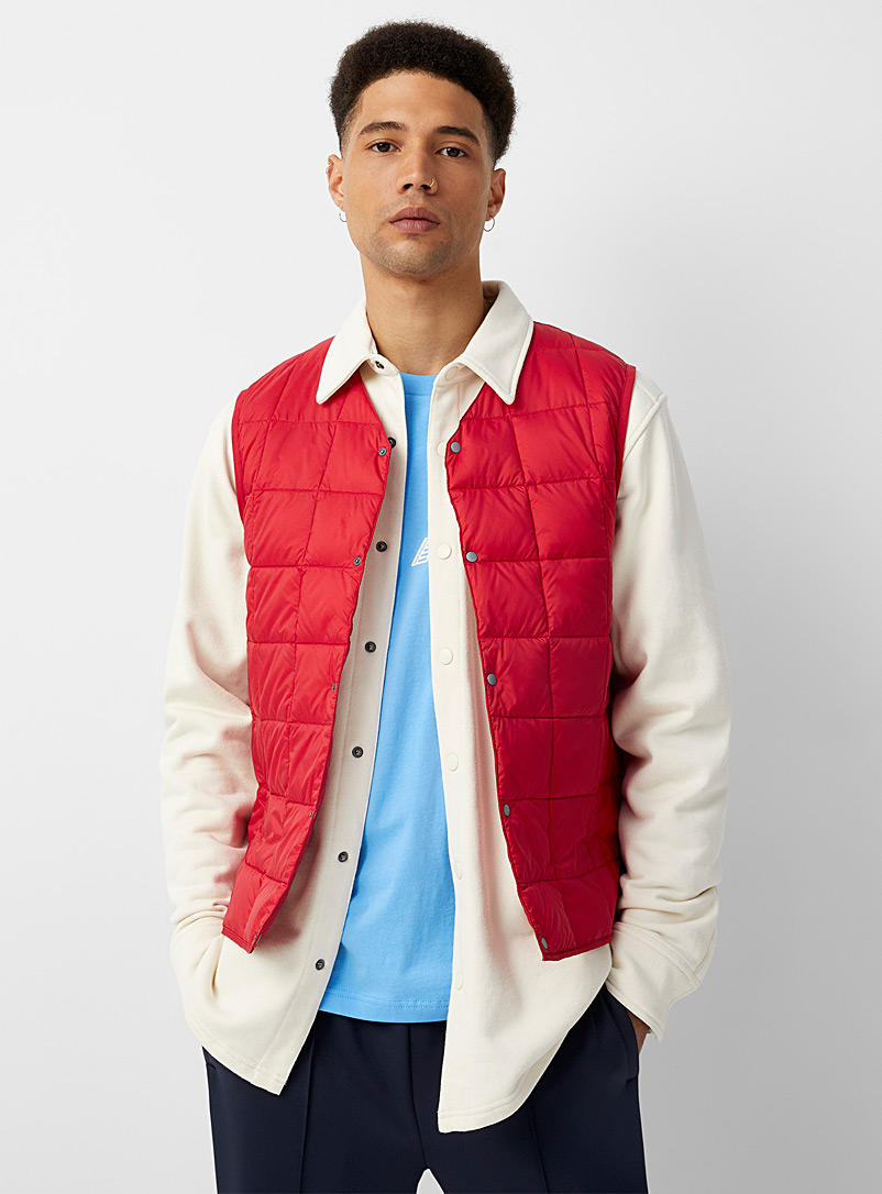 Taion Red Boxy quilted jacket for men