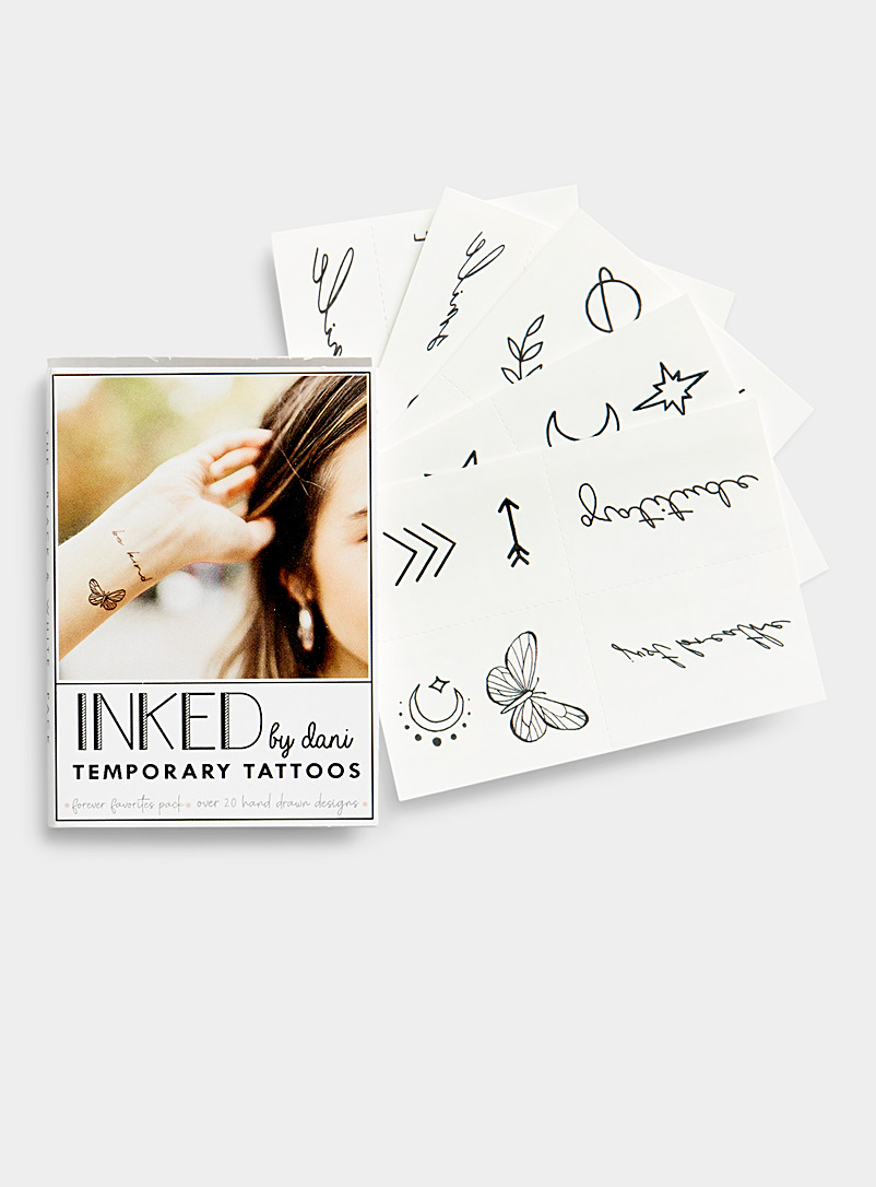 INKED by Dani: Les tatouages temporaires motifs mode Noir pour femme
