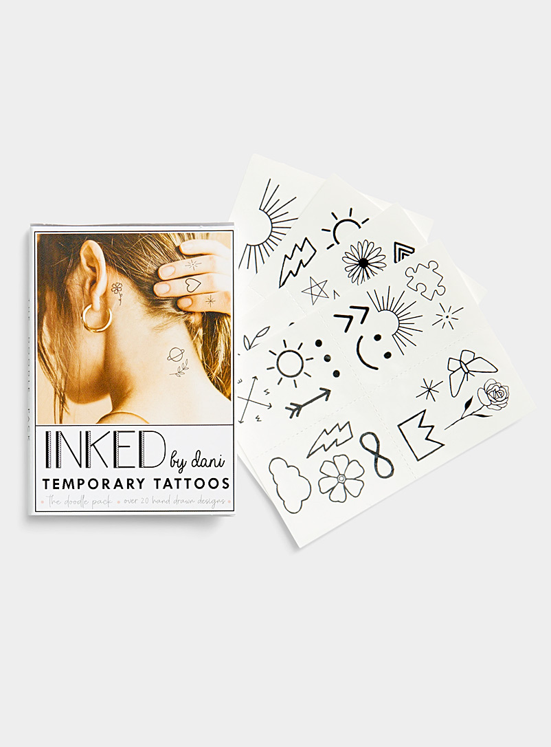 INKED by Dani Charcoal Stylish temporary tattoos for women