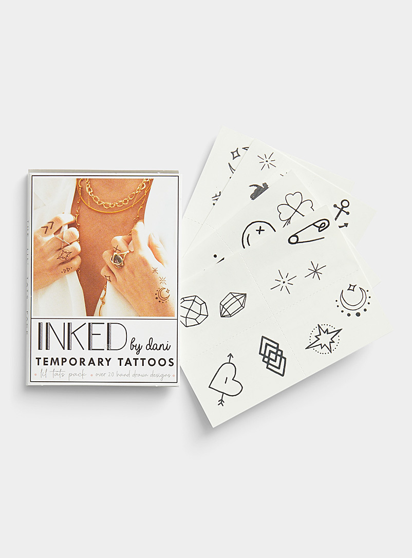 INKED by Dani Dark Grey Stylish temporary tattoos for women