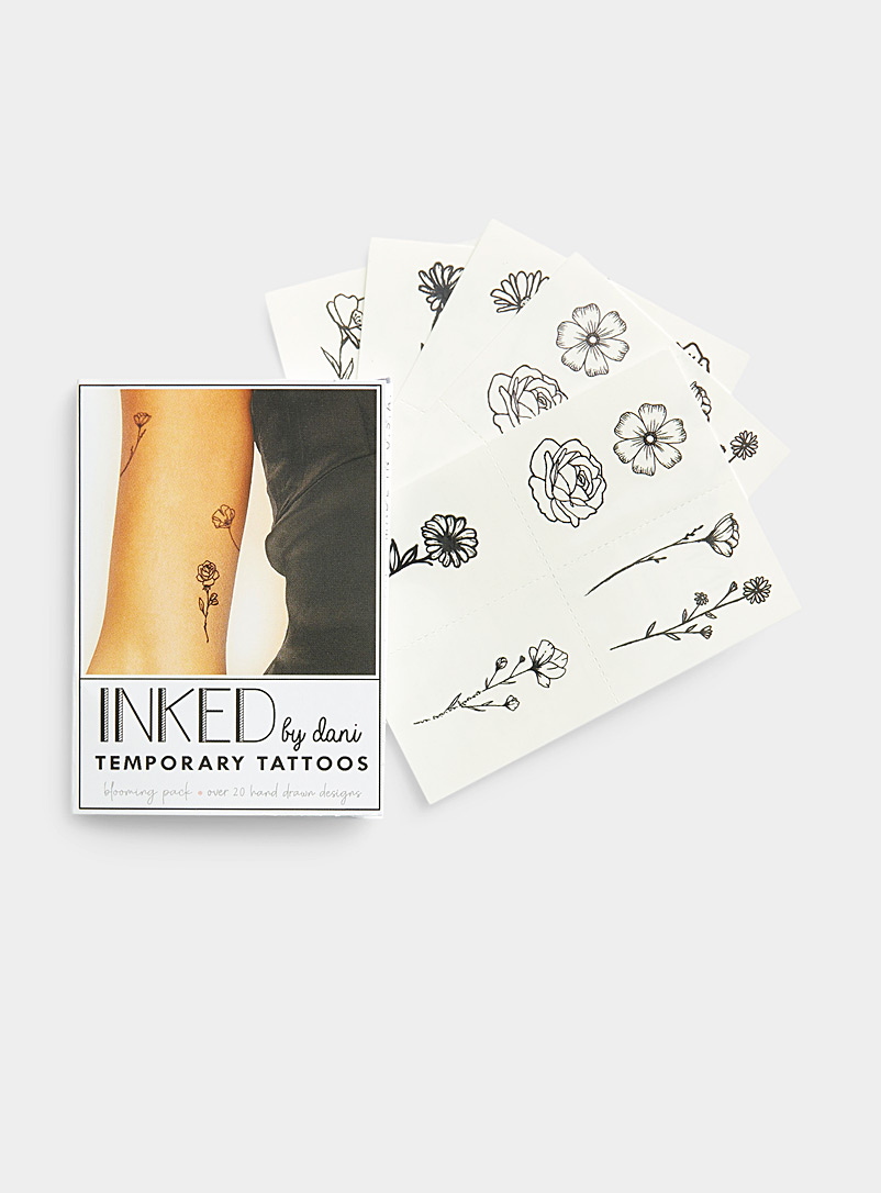 INKED by Dani Light Grey Stylish temporary tattoos for women
