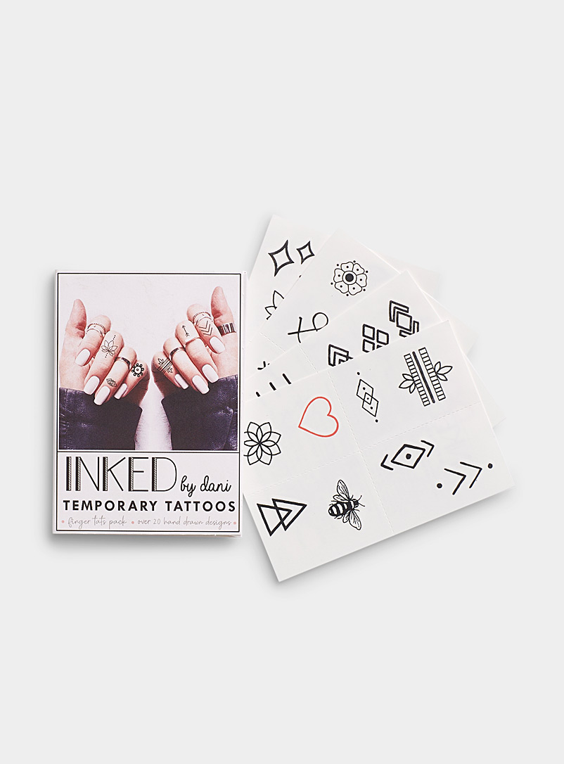 INKED by Dani Patterned Grey Stylish temporary tattoos for women