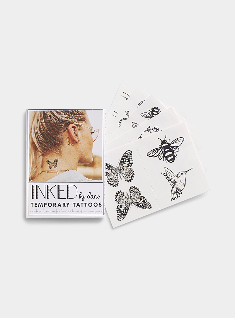 INKED by Dani: Les tatouages temporaires motifs mode Noir à motifs pour femme